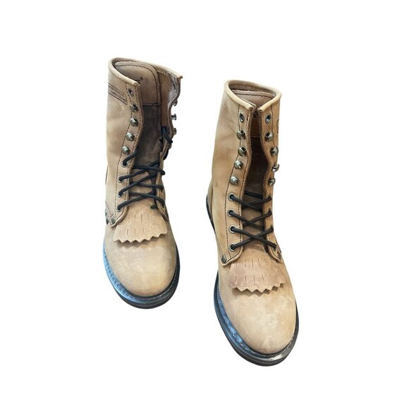 NIB Ad Tec 9" Women Logger Boots Crazy Horse Leather, Plain Soft Safety Toe 6.5 - Picture 2 of 5